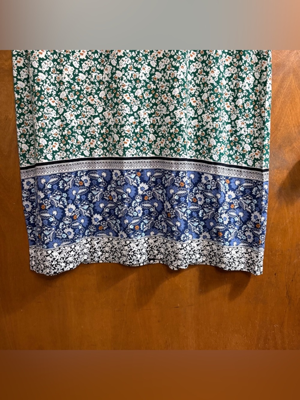 J. Jill Green Ditsy Floral High Rise Maxi Skirt Paisley Boho Resort Lagenlook - Picture 5 of 10